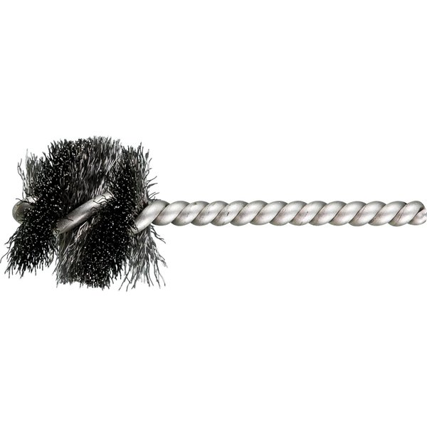 Pferd 1-1/4" Power Tube Brush - .008 CS Wire, 1/4" Stem, SS/SS 83376